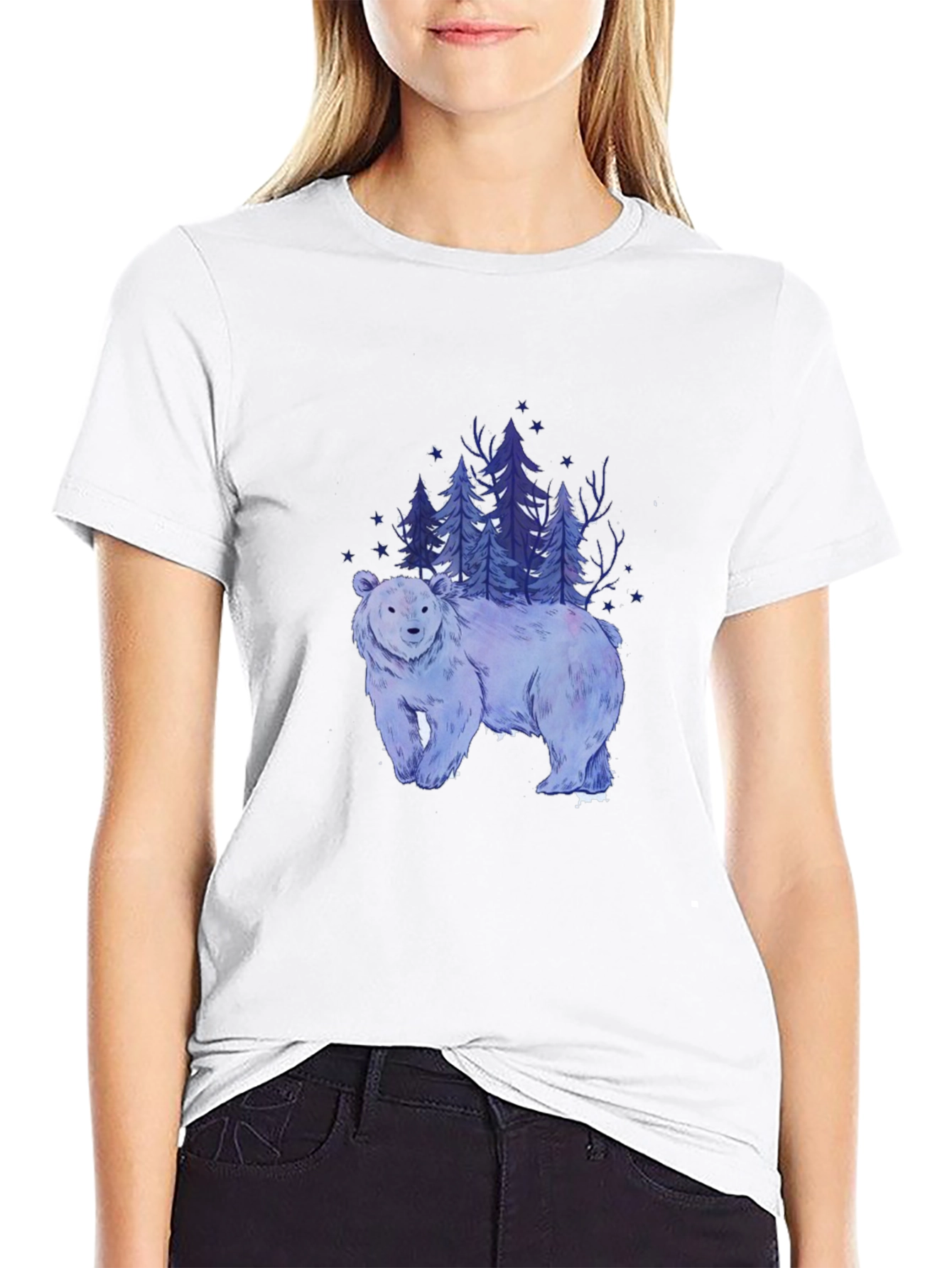 Bear & Forest Graphic T-Shirt
