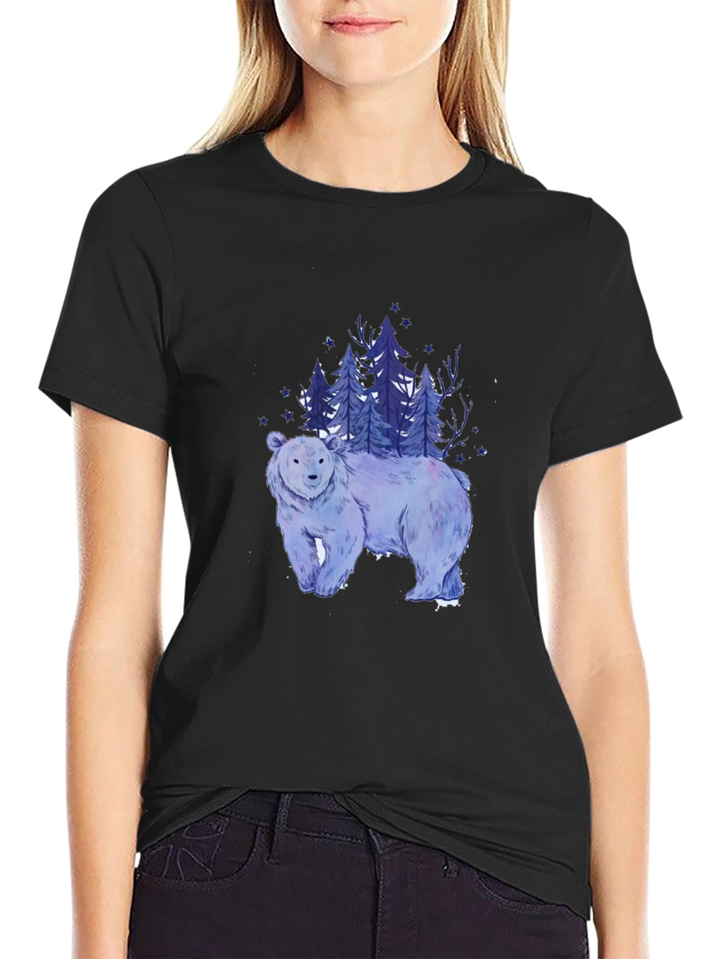 Bear & Forest Graphic T-Shirt