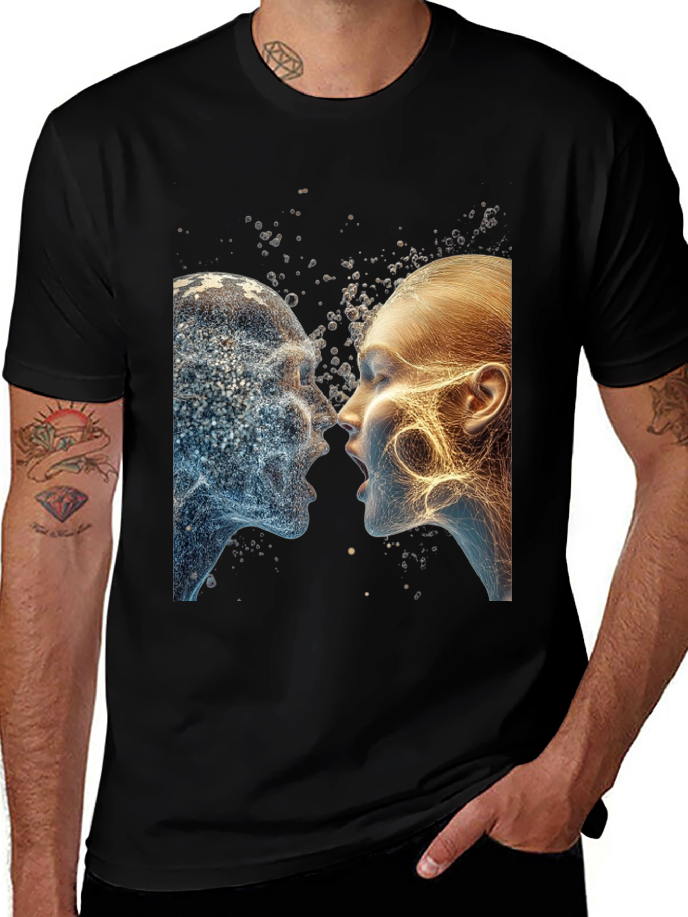Abstract Face T-Shirt - Artistic Graphic Tee