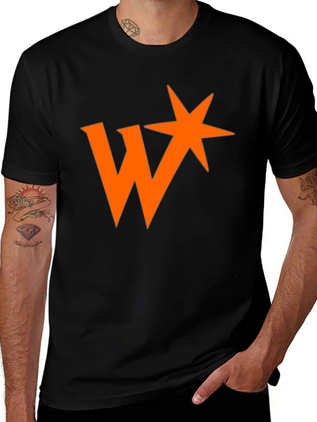 W Star Graphic Black T-Shirt