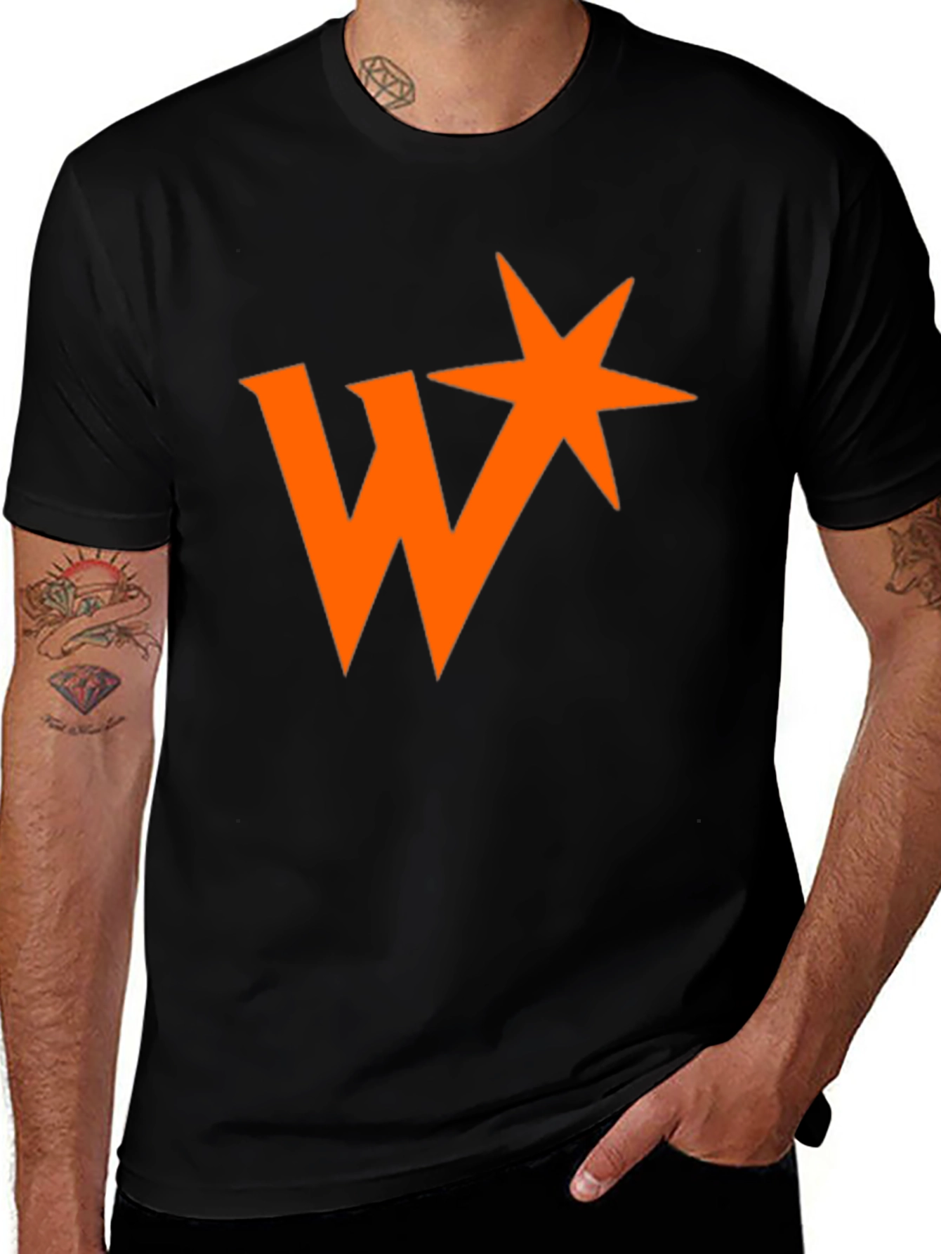 W Star Graphic Black T-Shirt