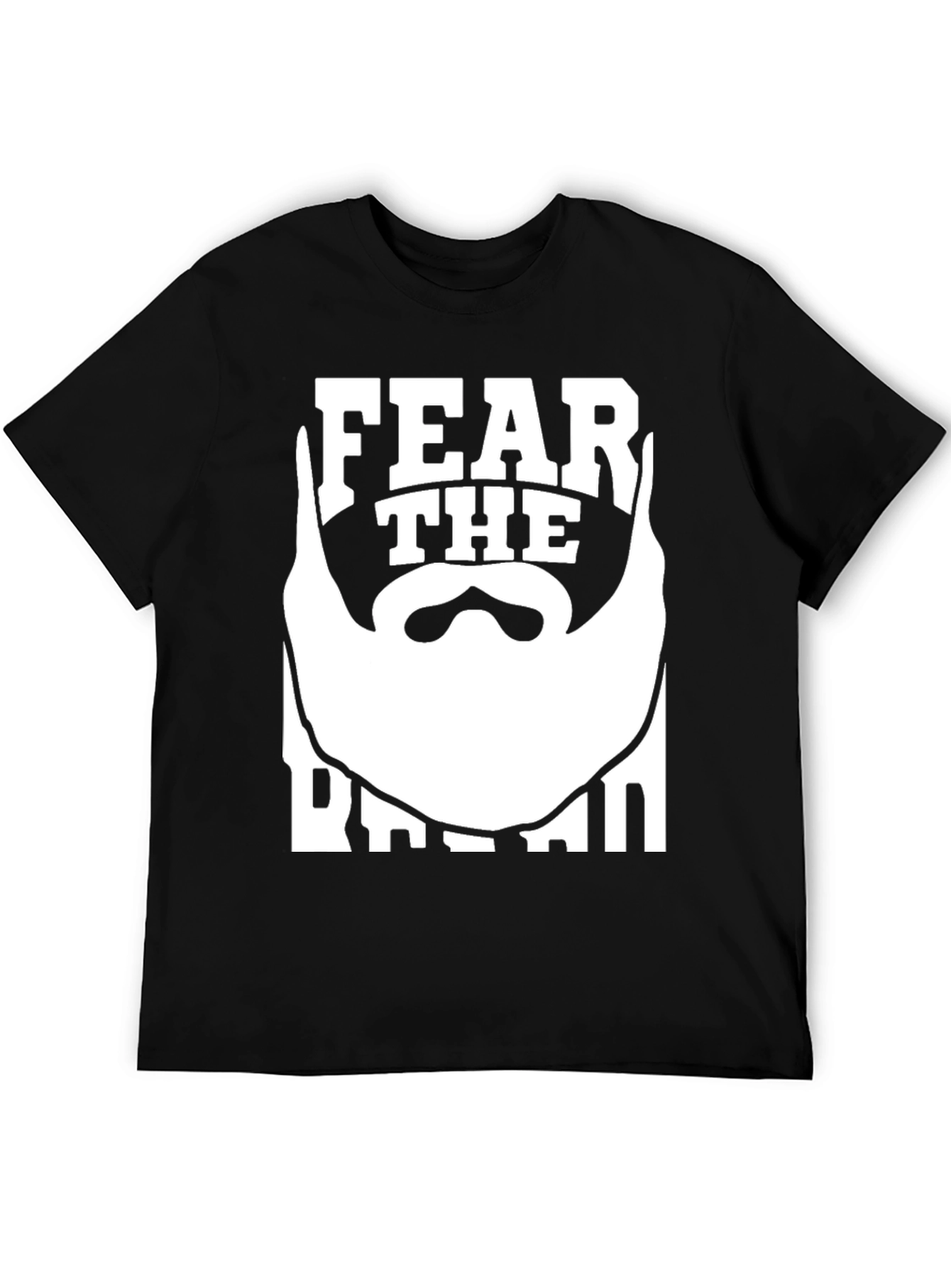 Fear The Beard T-Shirt - Black Graphic Tee