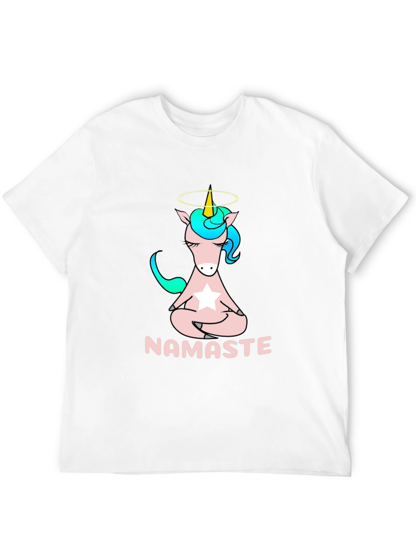 Namaste Unicorn Graphic Tee - Mens Black T-Shirt
