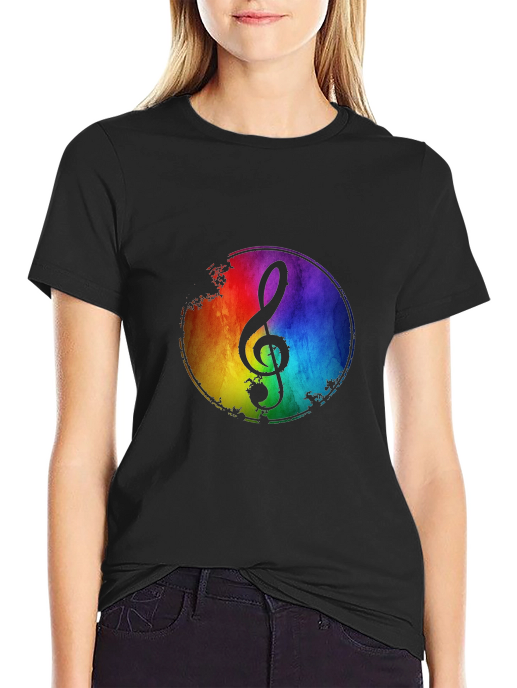 Rainbow Music Note T-Shirt