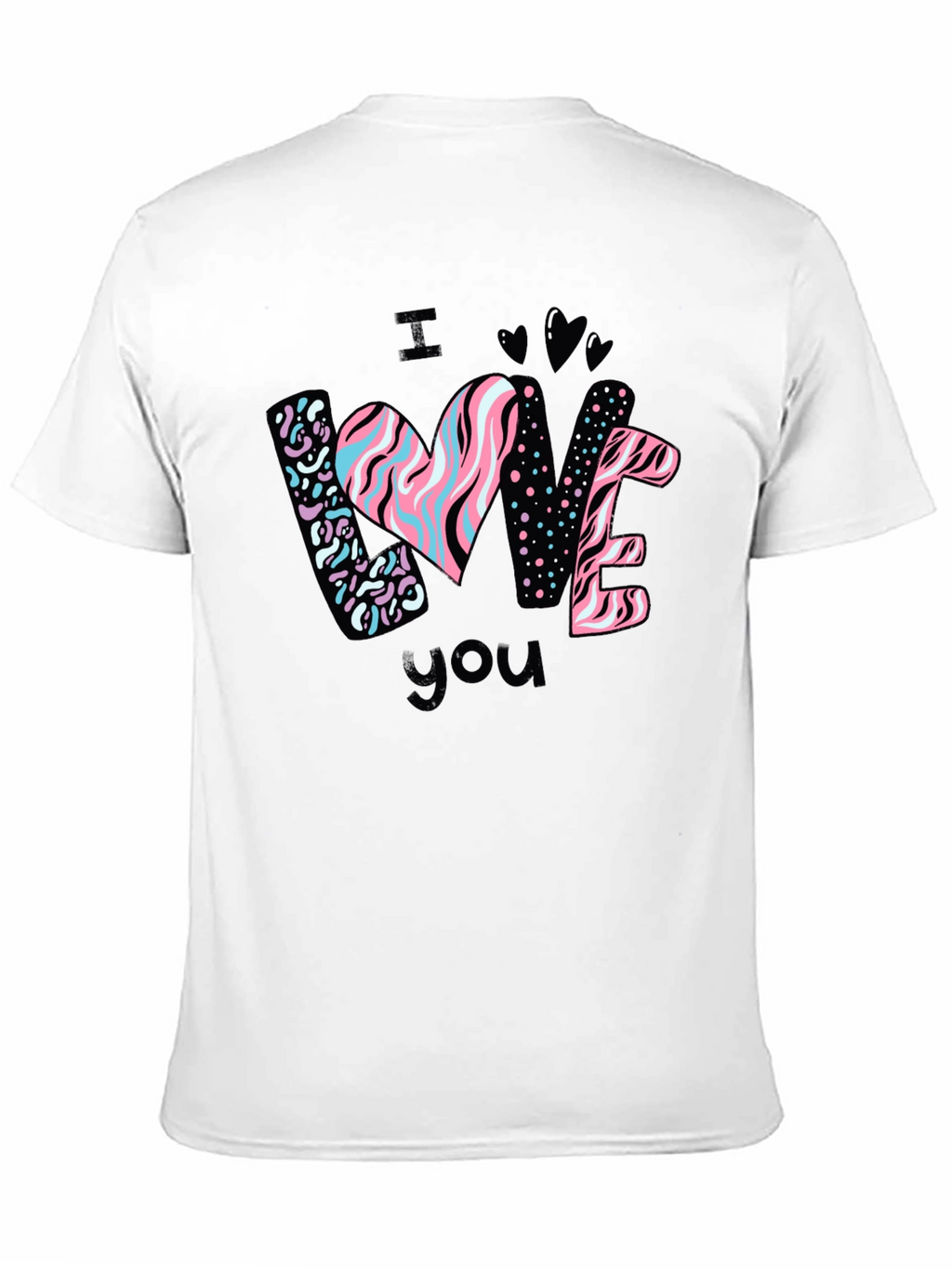 I Love You Graphic Black T-Shirt