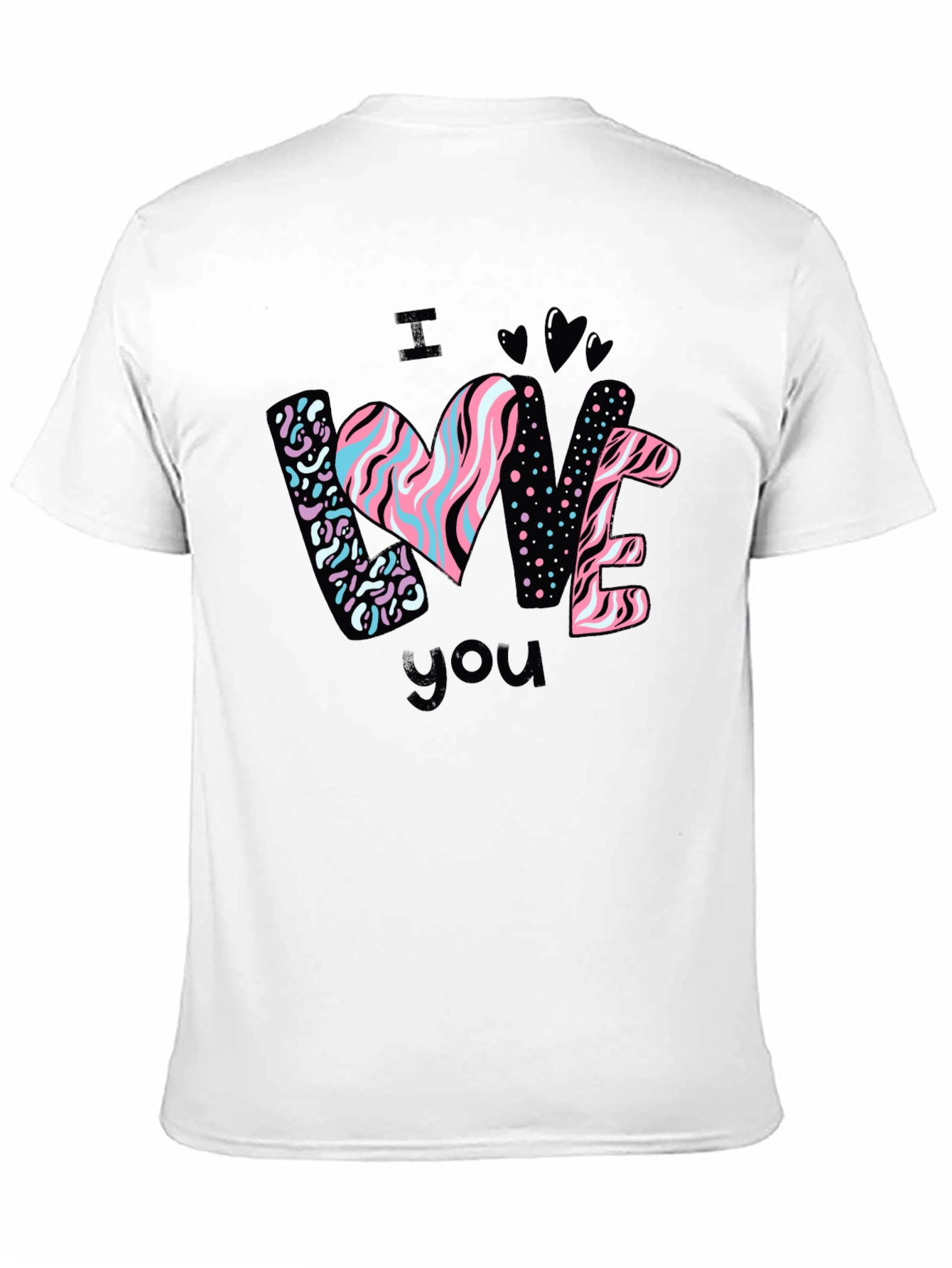 I Love You Graphic Black T-Shirt