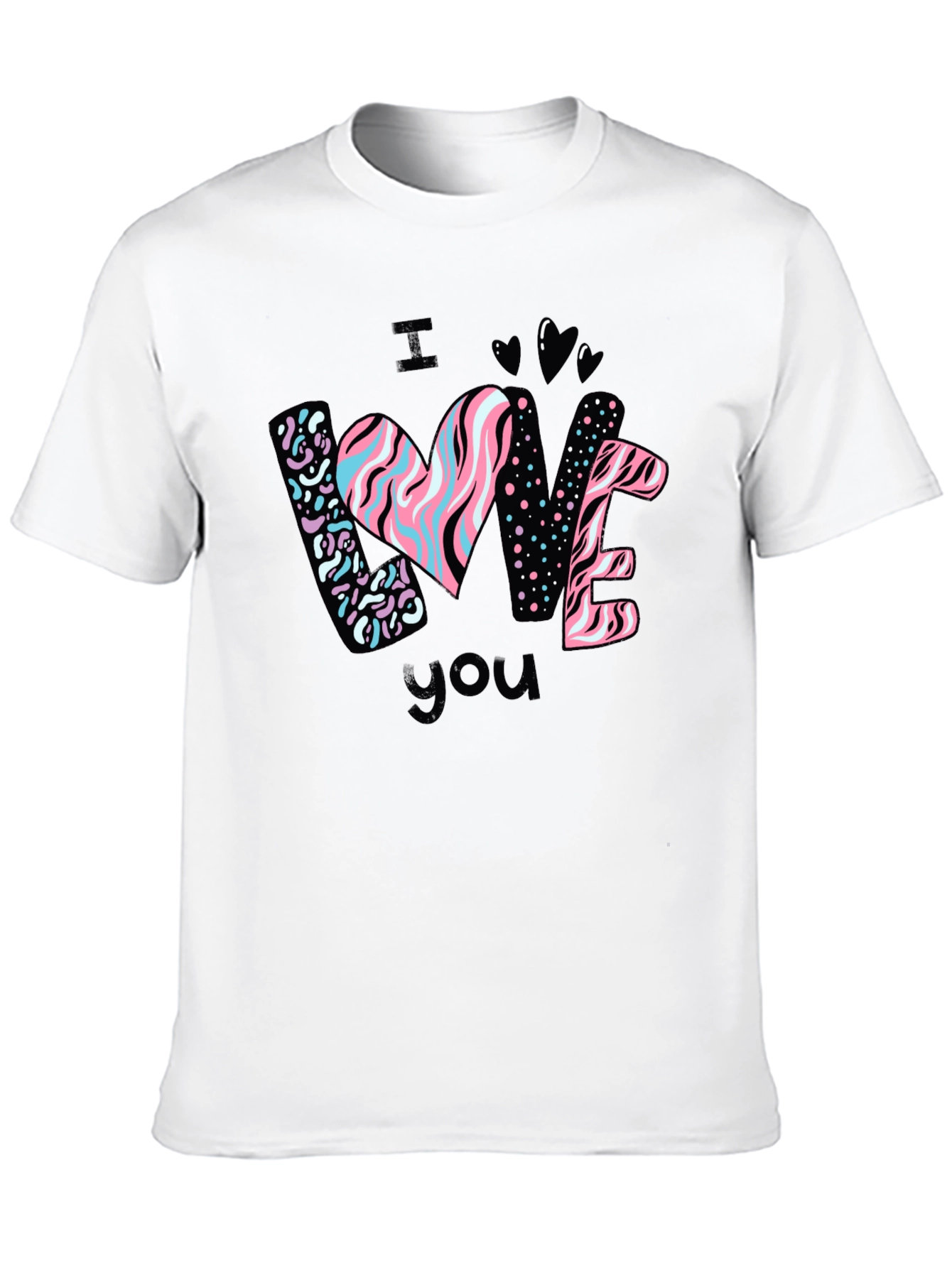 I Love You Graphic Black T-Shirt