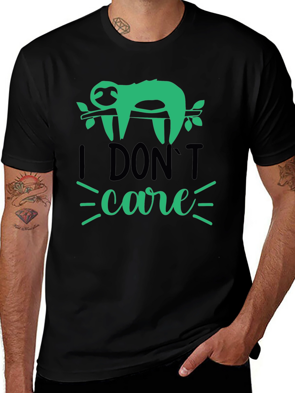 I Dont Care Sloth T-Shirt - Funny Graphic Tee