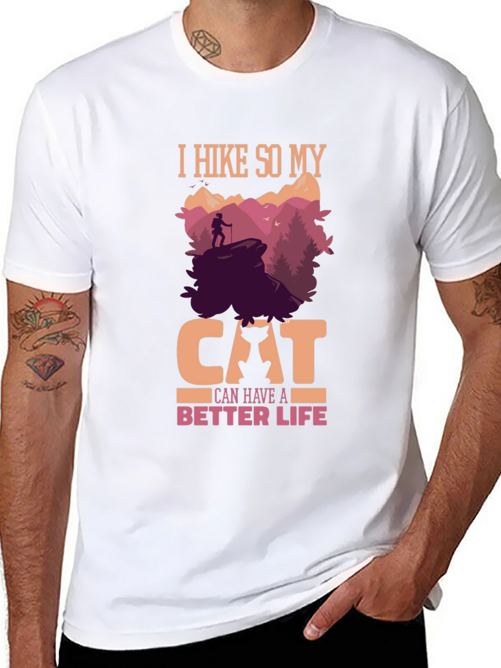 Hiking Cat Lover T-Shirt - Better Life Design