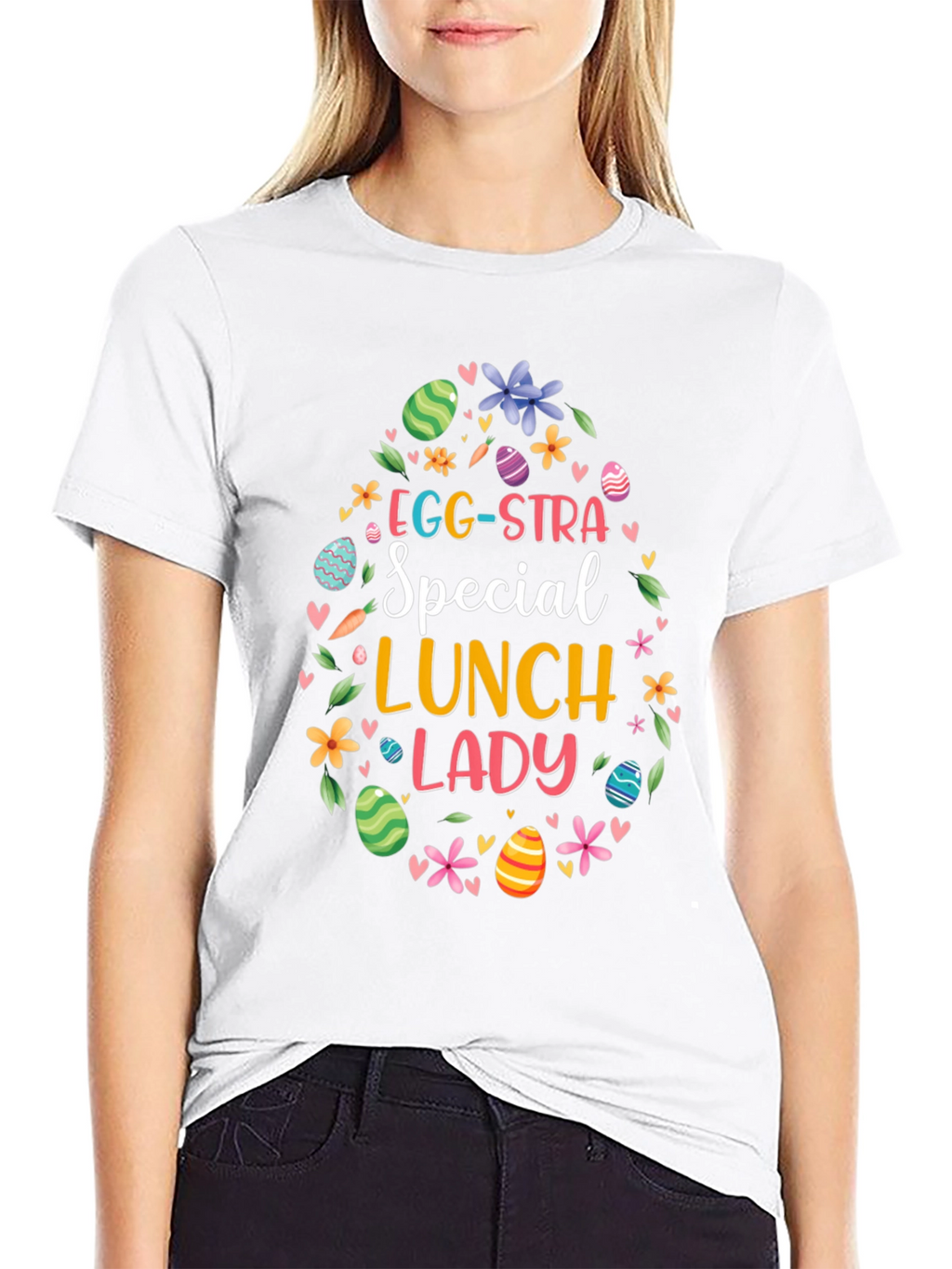Egg-stra Special Lunch Lady Easter T-Shirt