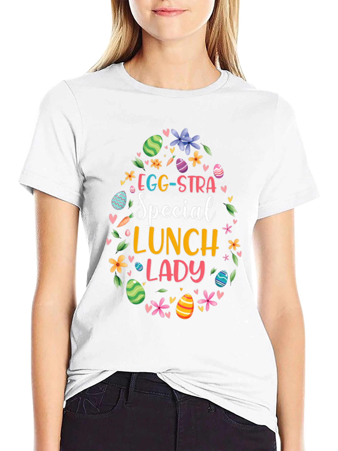 Egg-stra Special Lunch Lady Easter T-Shirt