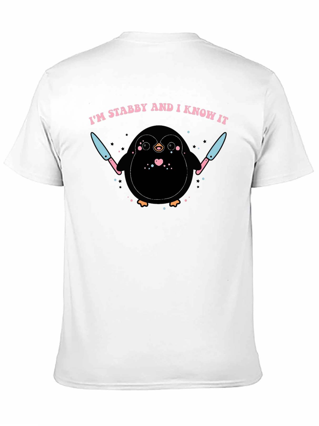 Im Stabby and I Know It Penguin Graphic Tee