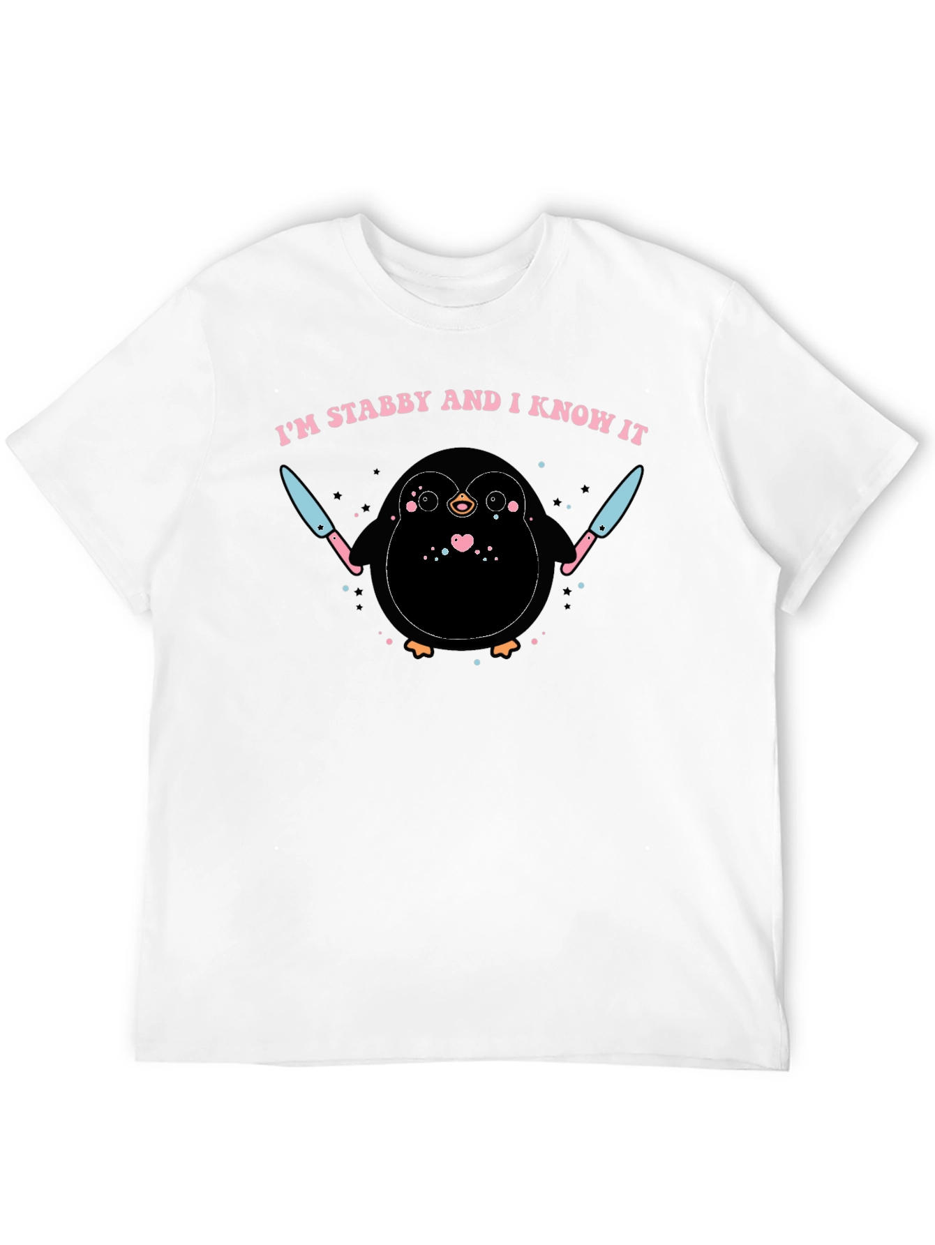 Im Stabby and I Know It Penguin Graphic Tee