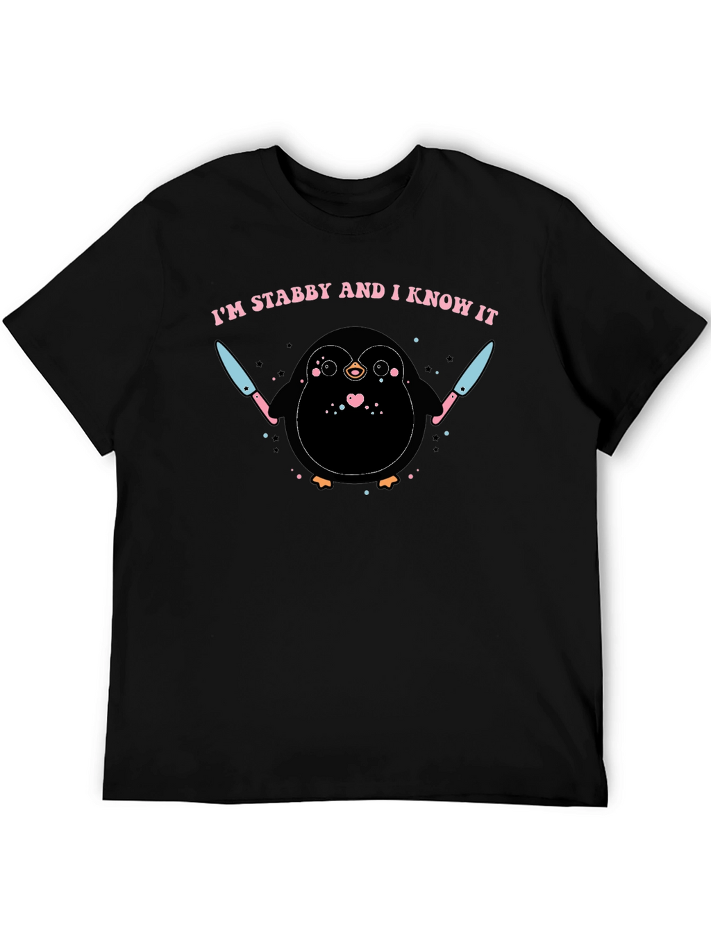 Im Stabby and I Know It Penguin Graphic Tee