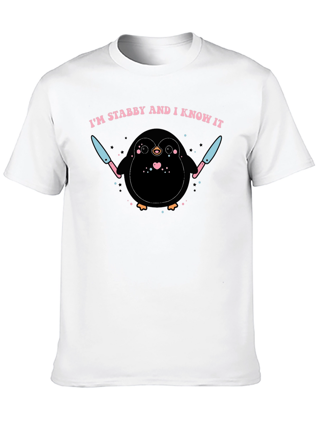 Im Stabby and I Know It Penguin Graphic Tee