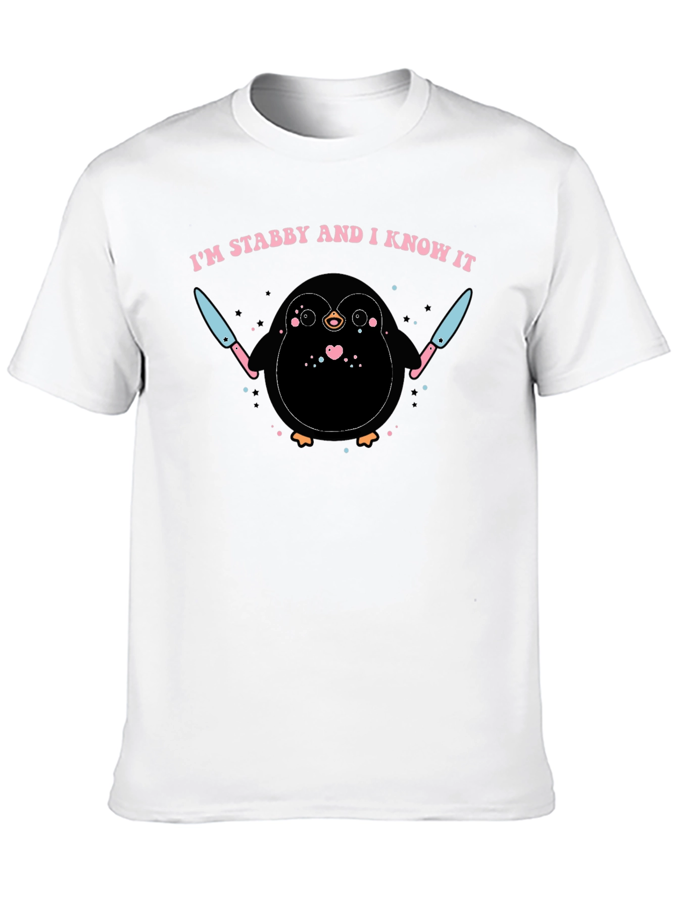 Im Stabby and I Know It Penguin Graphic Tee