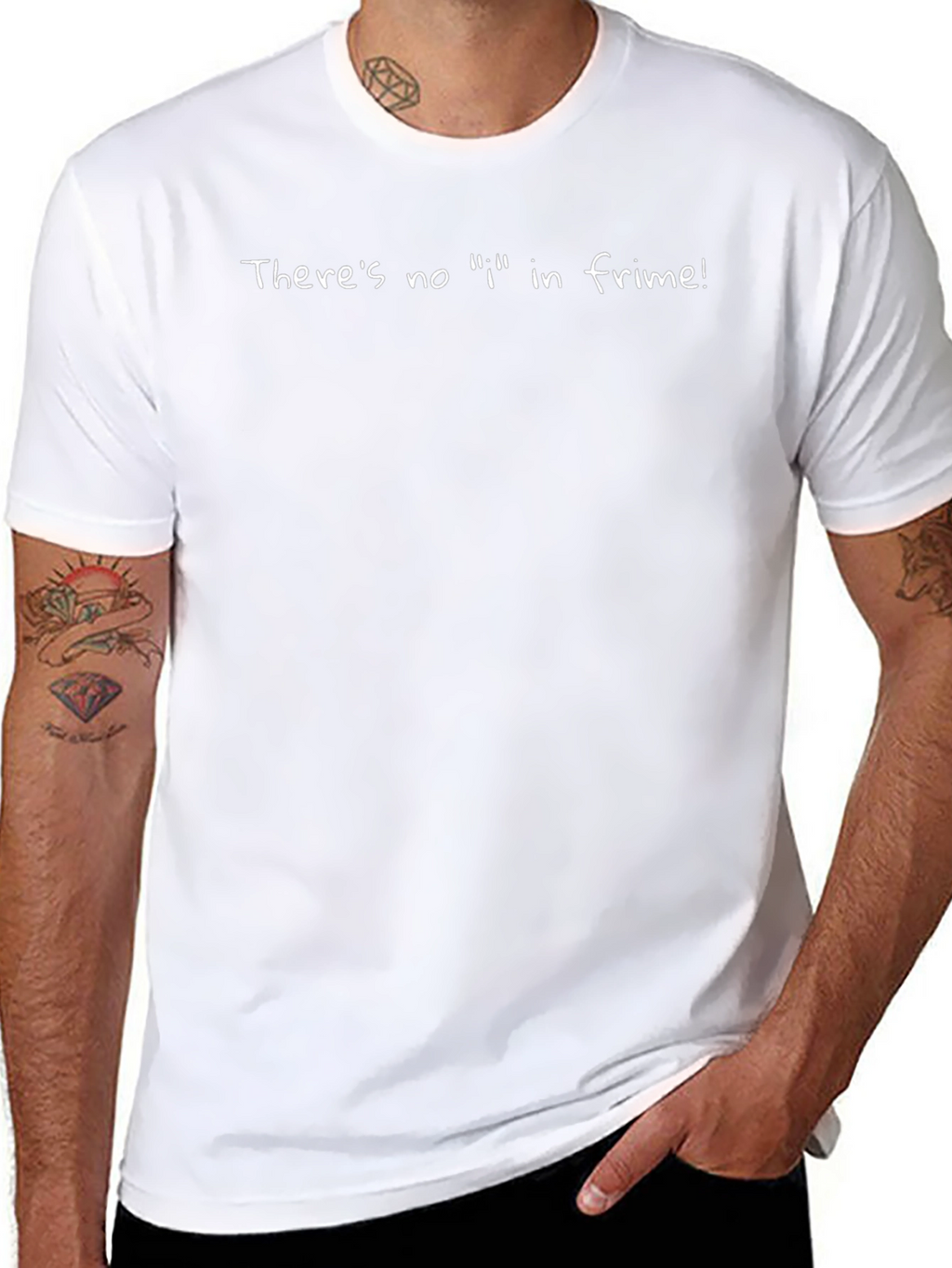 Funny No I in Crime Black T-Shirt