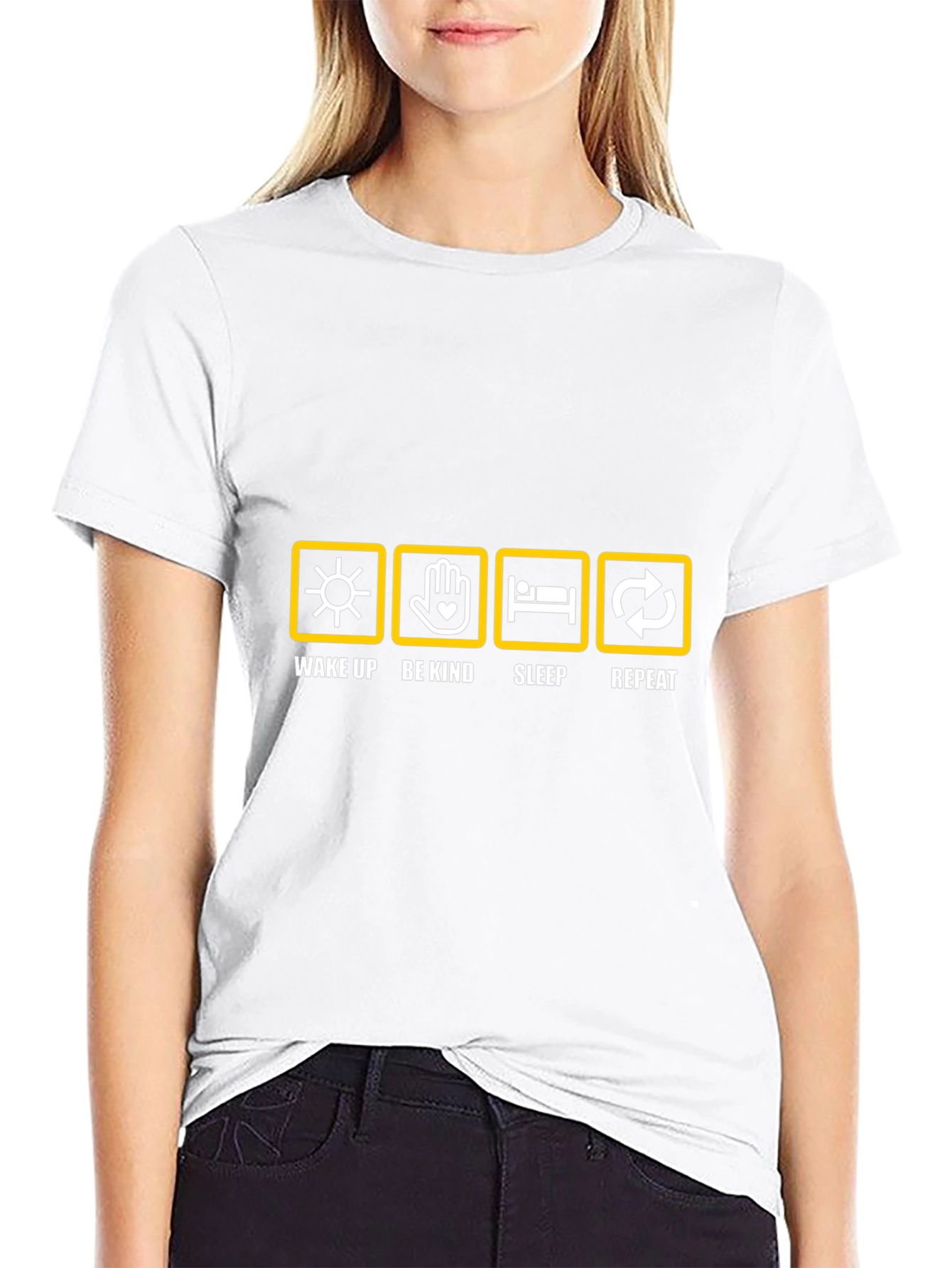 Wake Up Be Kind Sleep Repeat Graphic Tee