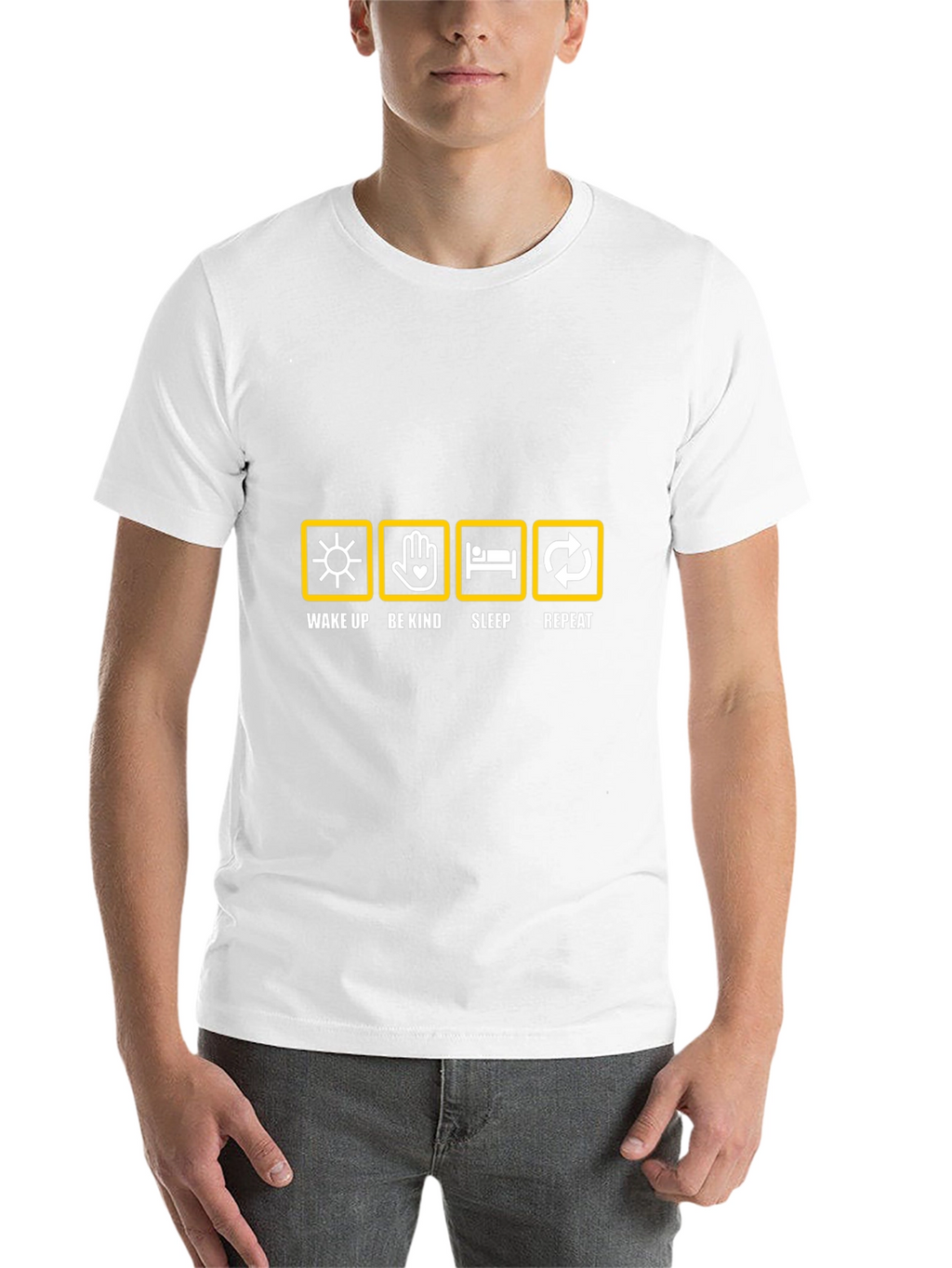 Wake Up Be Kind Sleep Repeat Graphic Tee