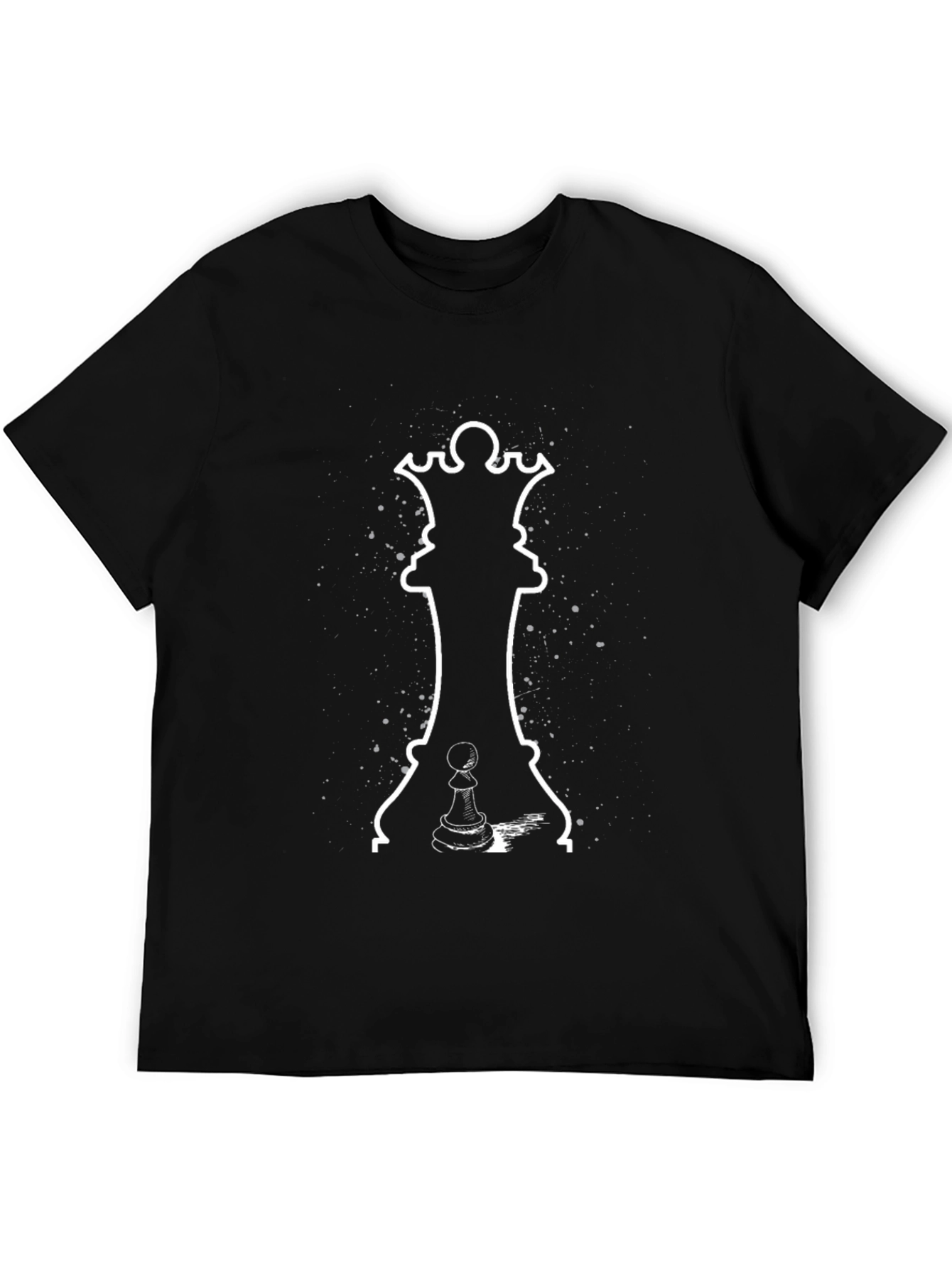 Chess Queen & Pawn Graphic T-Shirt
