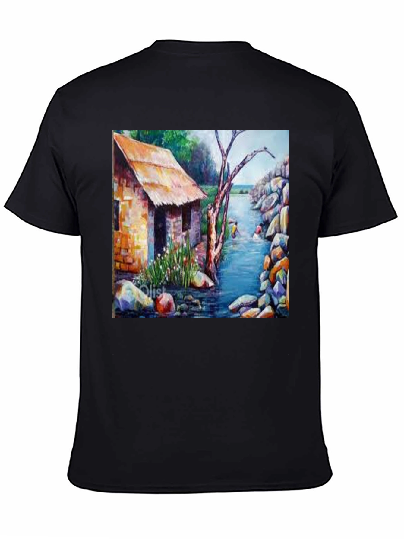 River House Painting Graphic T-Shirt