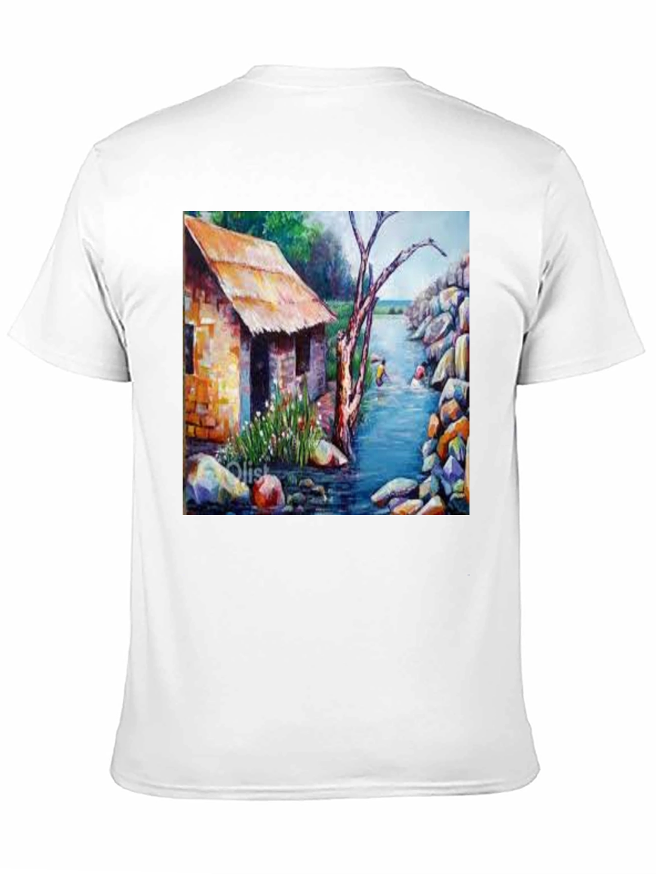 River House Painting Graphic T-Shirt
