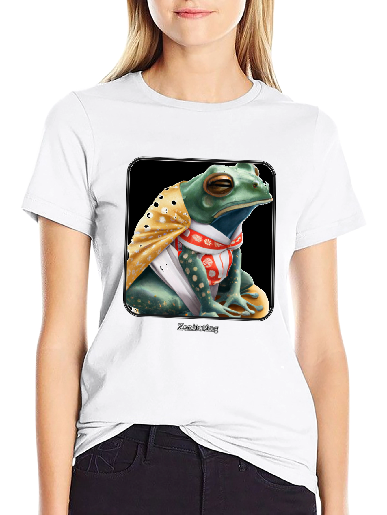 Zen Frog Graphic Tee - Meditating Reptile T-Shirt