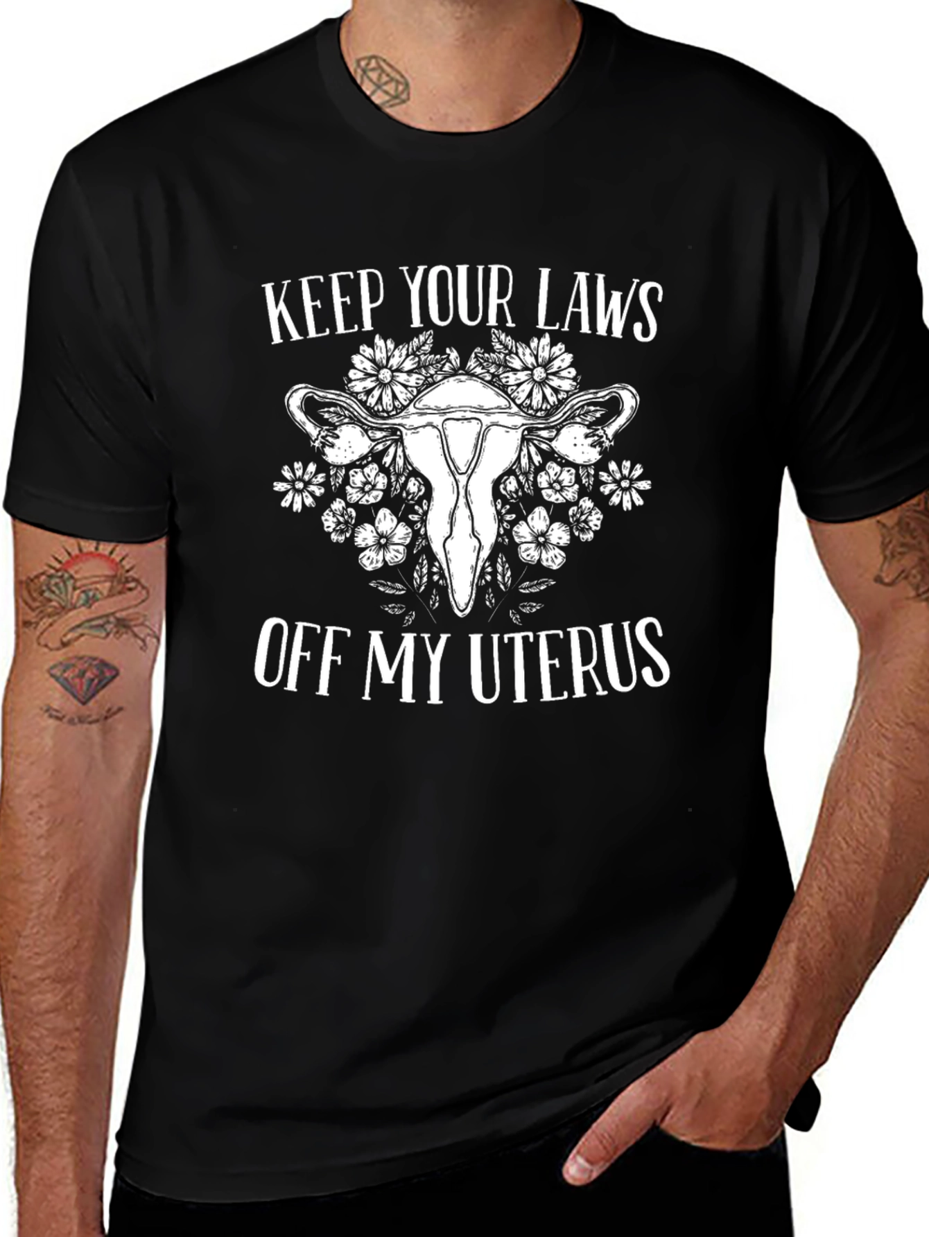 Feminist Slogan Tee: Keep Your Laws Off My Uterus
