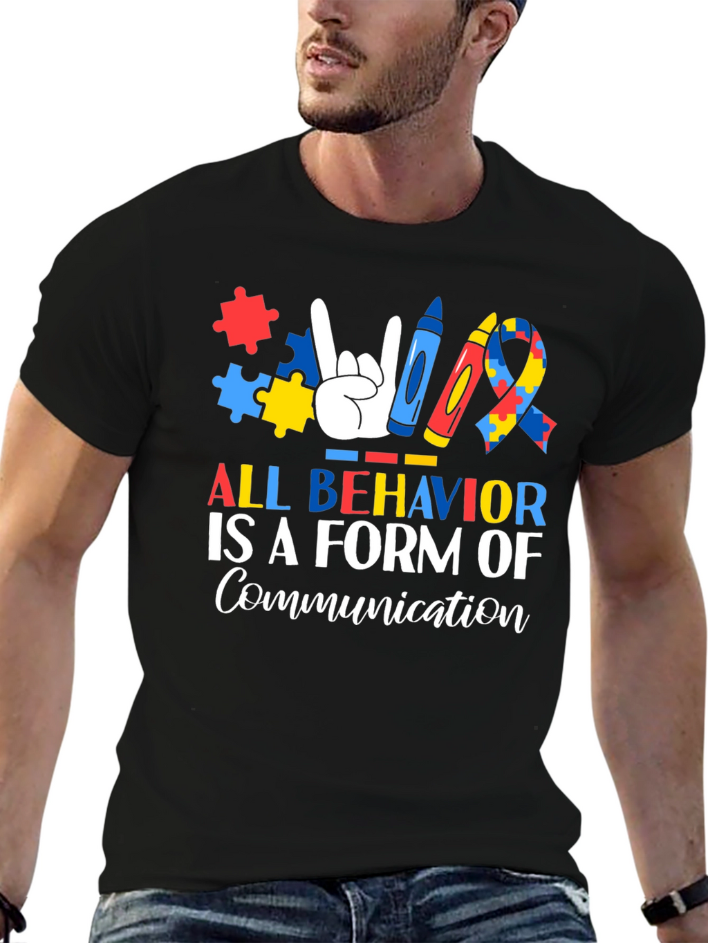 Autism Awareness T-Shirt: All Behavior is Communication