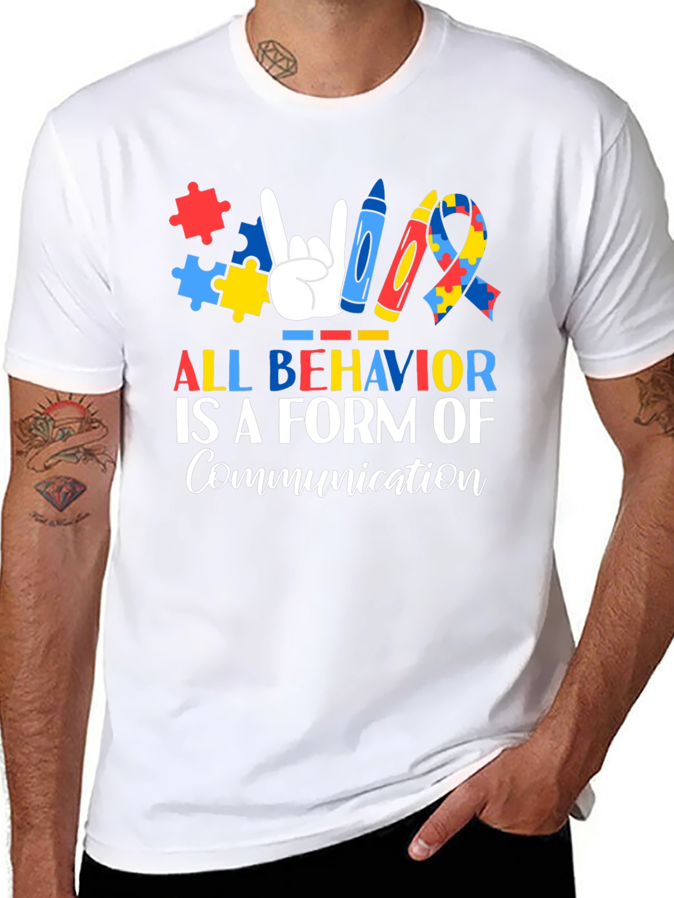 Autism Awareness T-Shirt: All Behavior is Communication