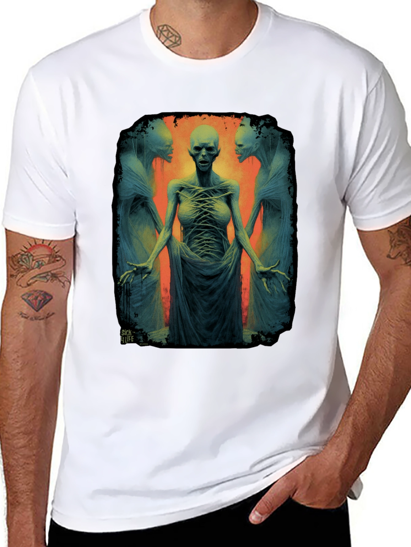 Surreal Horror Graphic T-Shirt