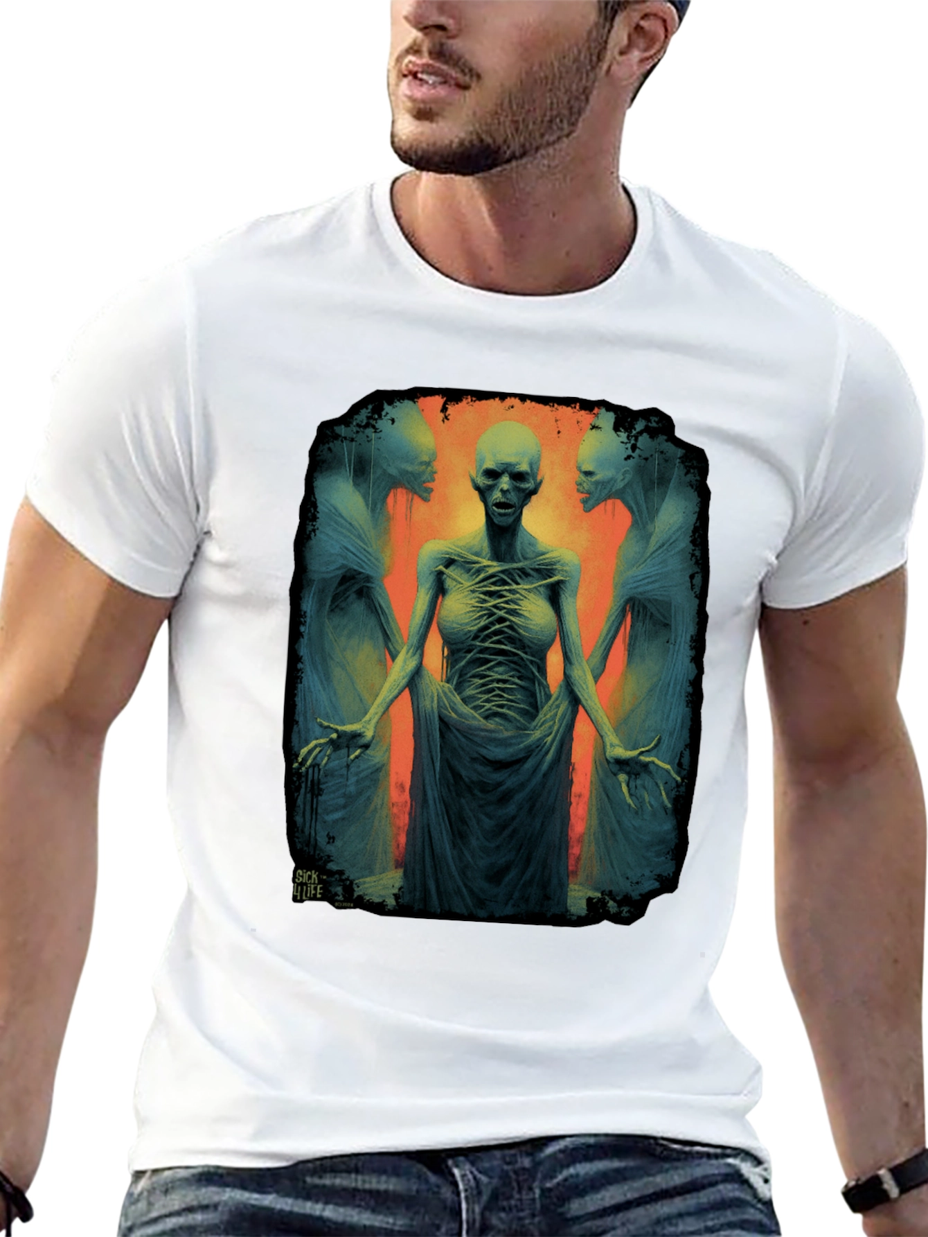 Surreal Horror Graphic T-Shirt
