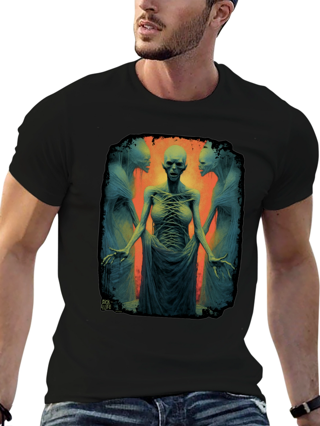 Surreal Horror Graphic T-Shirt