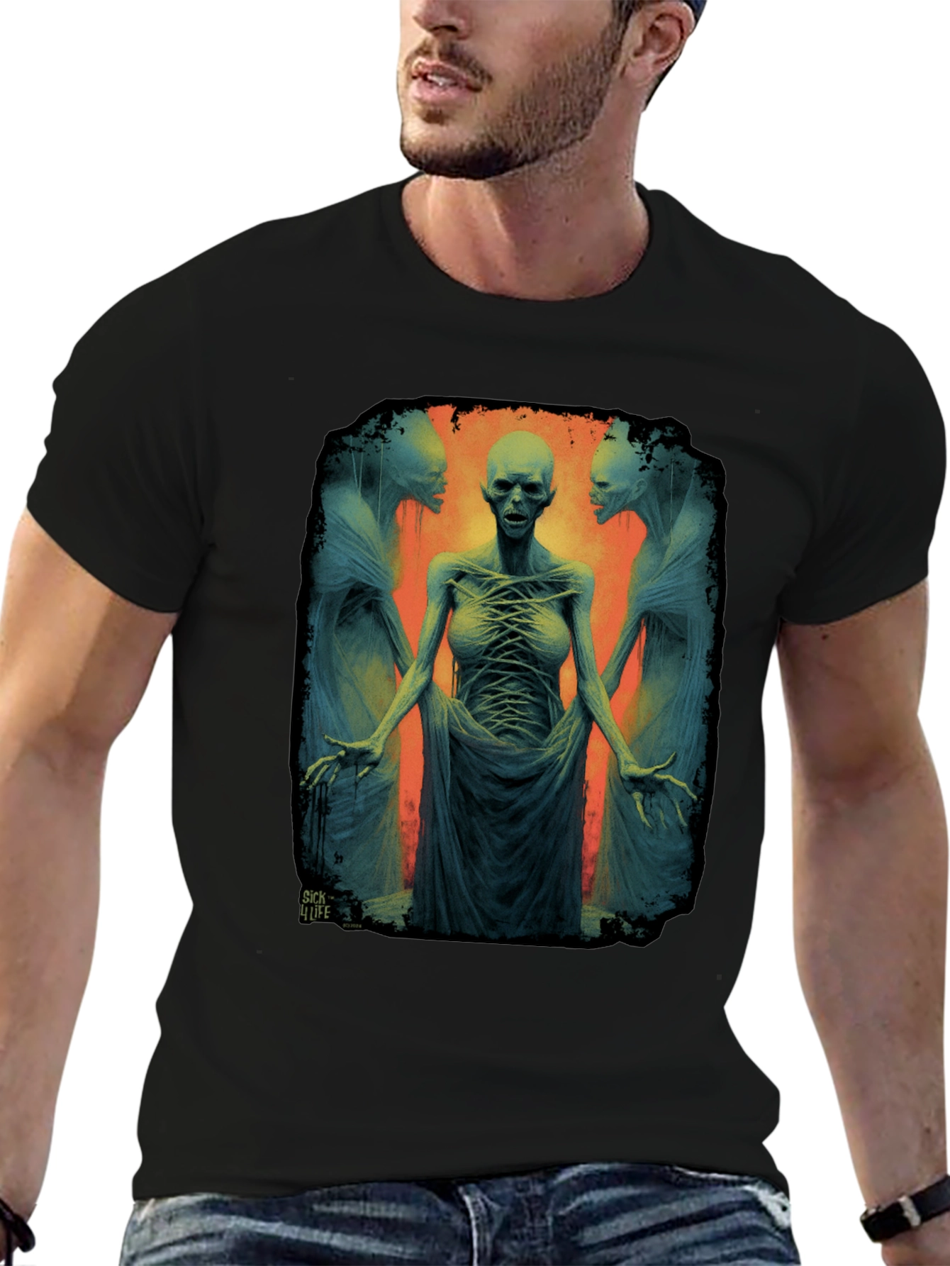 Surreal Horror Graphic T-Shirt