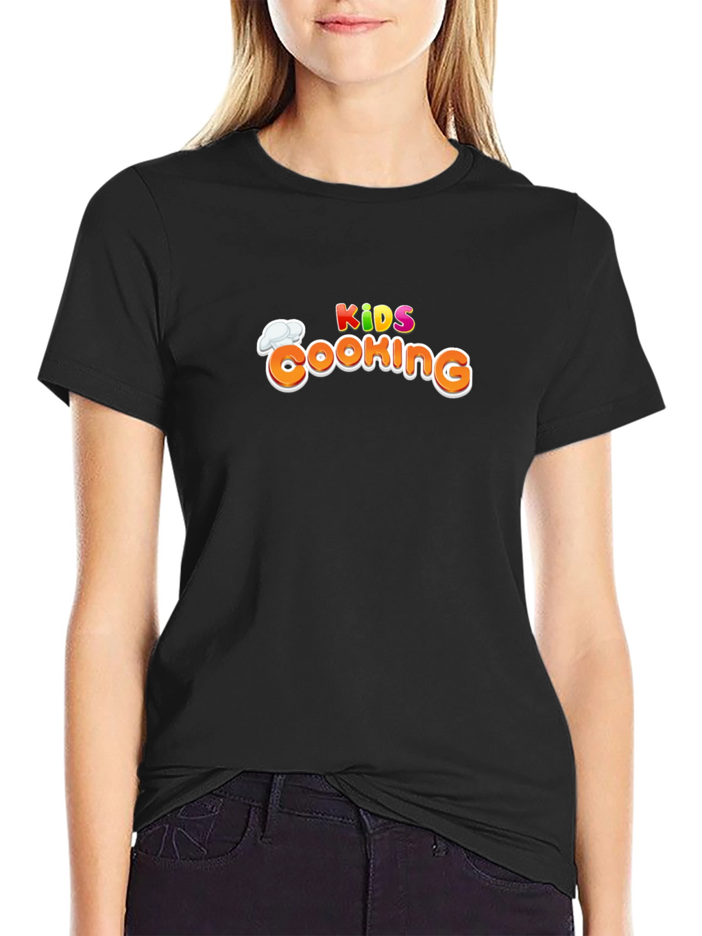 Kids Cooking Graphic Black T-Shirt