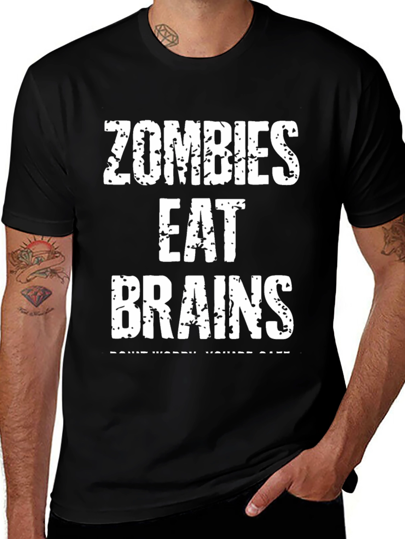 Zombies Eat Brains T-Shirt - Funny Halloween Tee