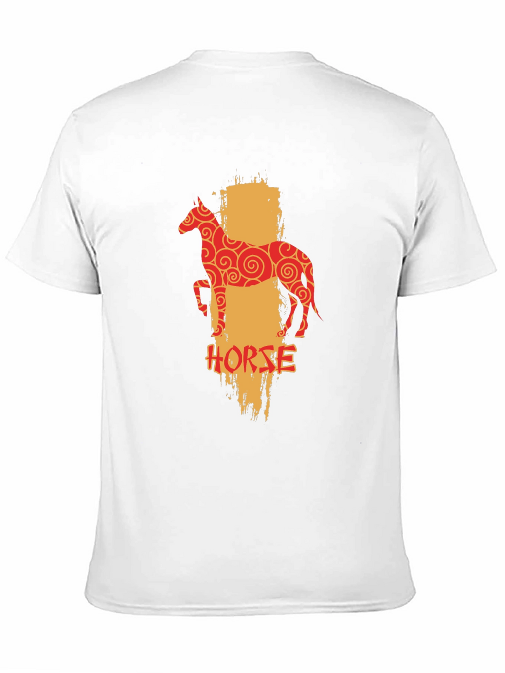 Chinese Zodiac Horse Graphic Tee - Black