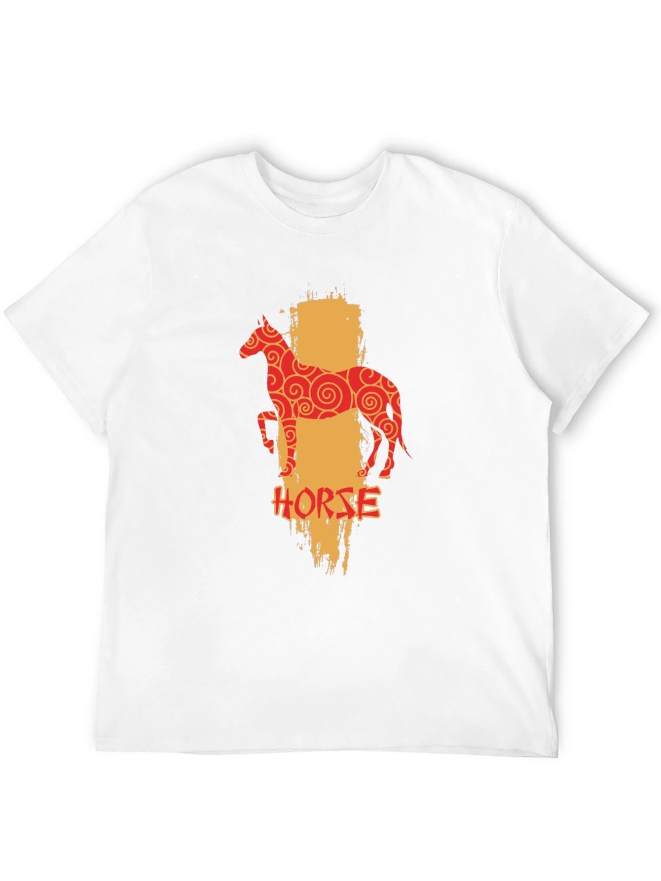 Chinese Zodiac Horse Graphic Tee - Black