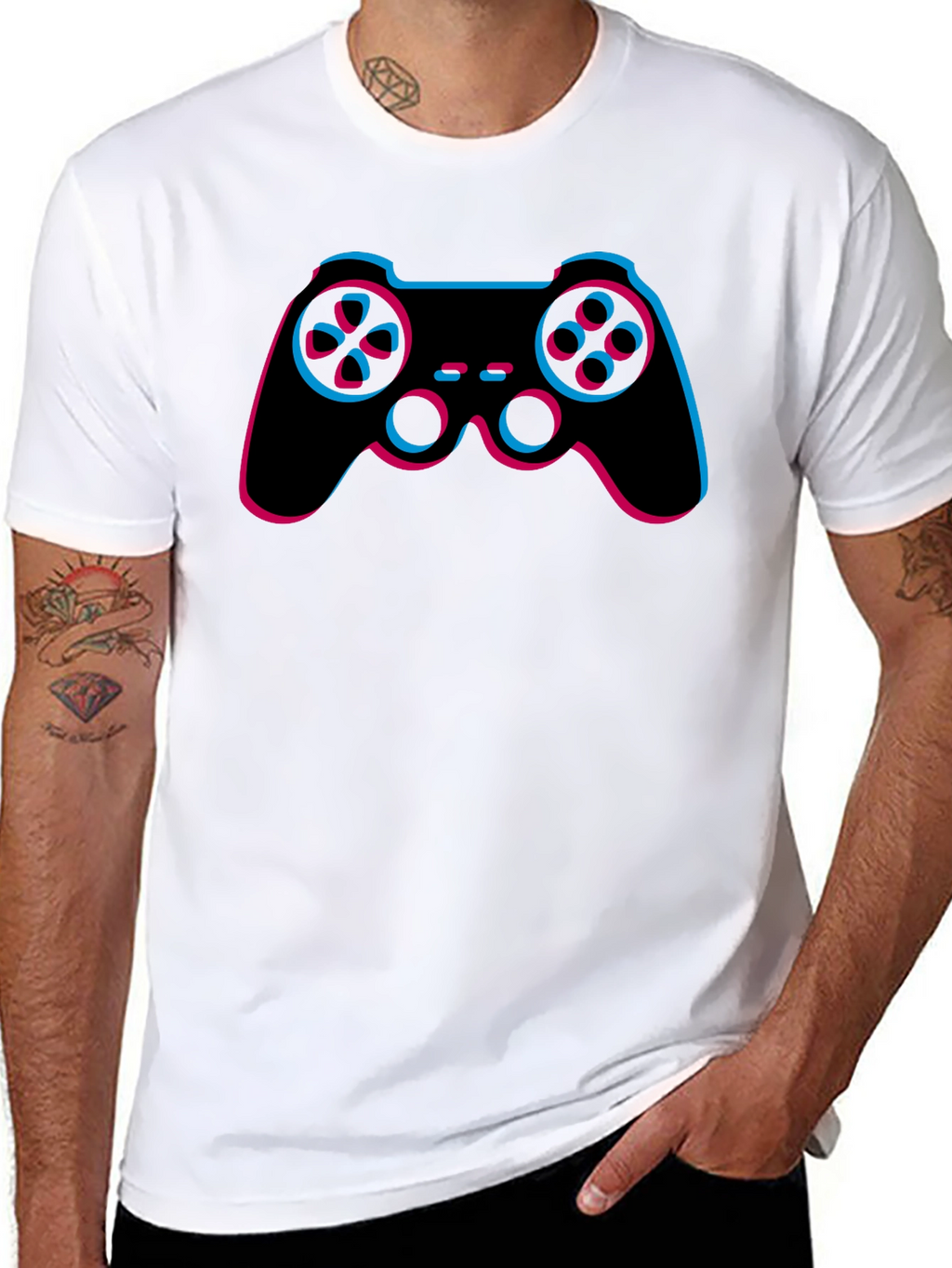 Retro Gamer T-Shirt - Black Controller Design