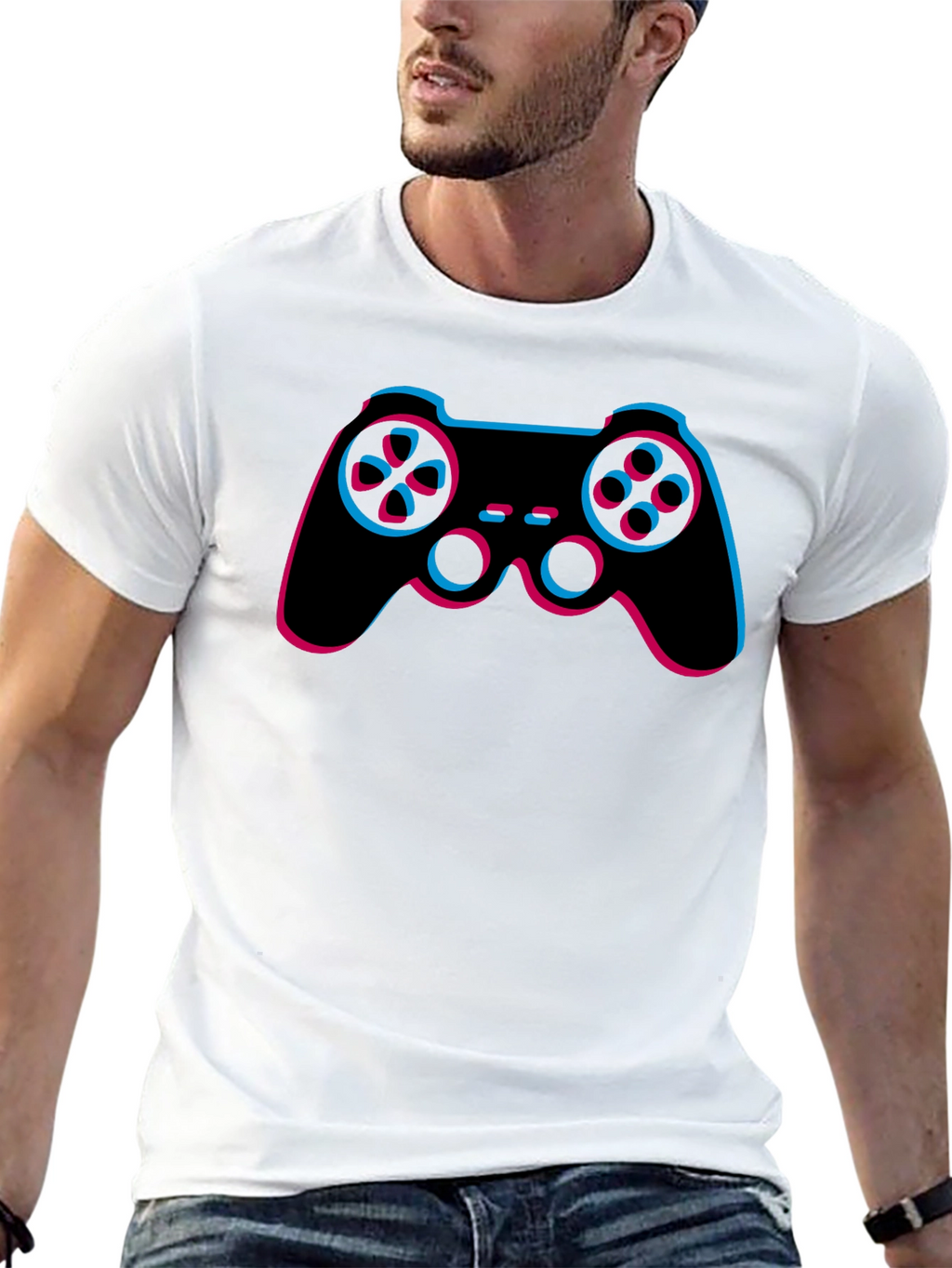 Retro Gamer T-Shirt - Black Controller Design