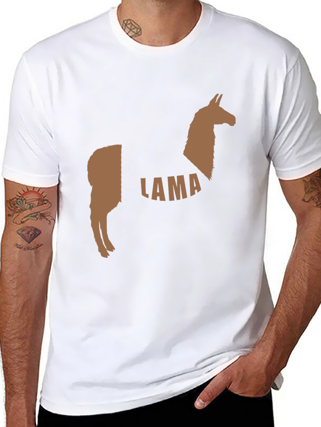 Lama Graphic Tee - Unique Animal Design T-Shirt