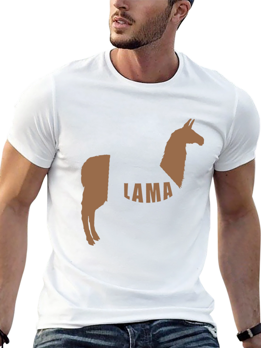 Lama Graphic Tee - Unique Animal Design T-Shirt