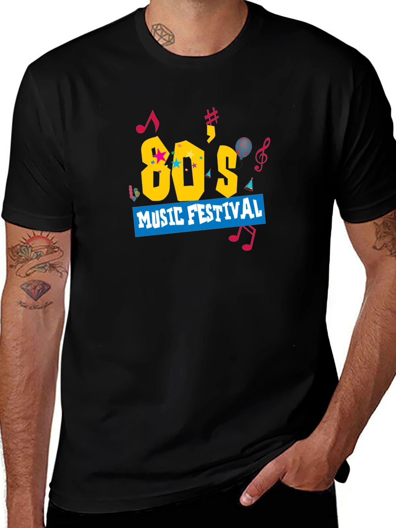 80s Music Festival Graphic Tee - Retro Style