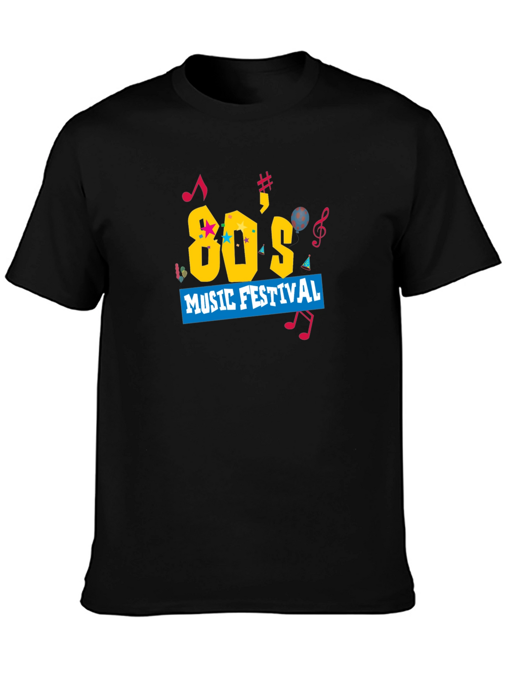 80s Music Festival Graphic Tee - Retro Style