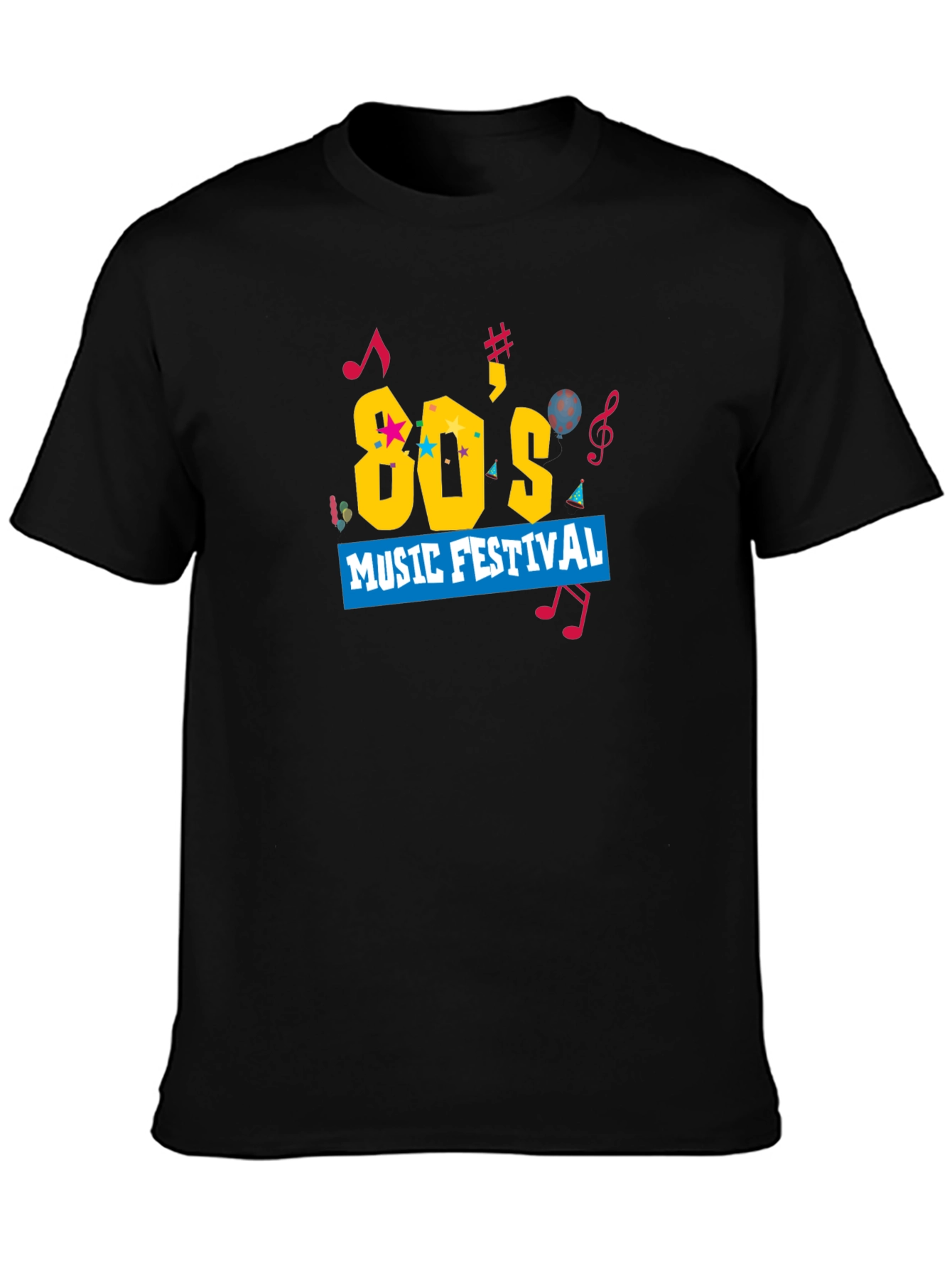 80s Music Festival Graphic Tee - Retro Style