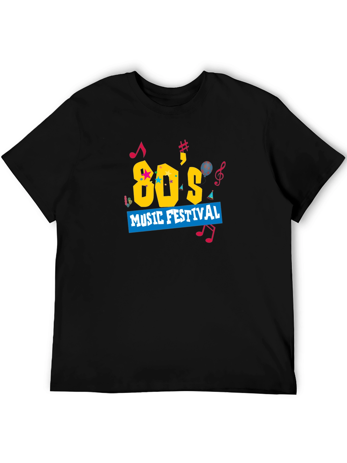 80s Music Festival Graphic Tee - Retro Style