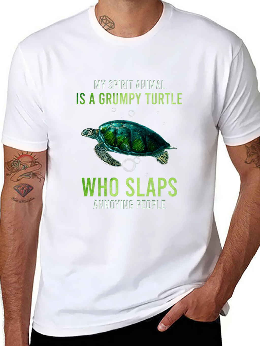 Grumpy Turtle Slaps Annoying People T-Shirt