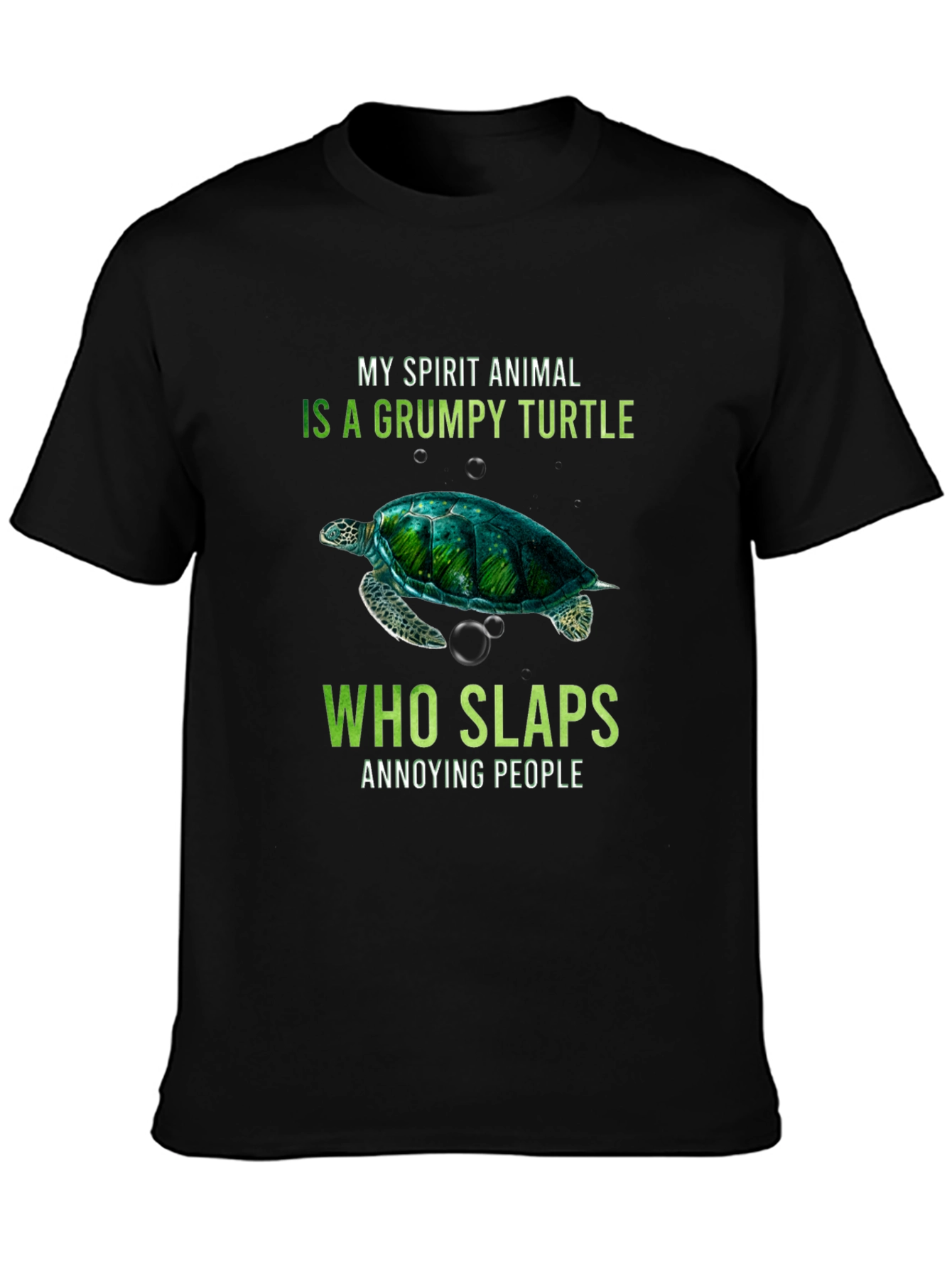 Grumpy Turtle Slaps Annoying People T-Shirt