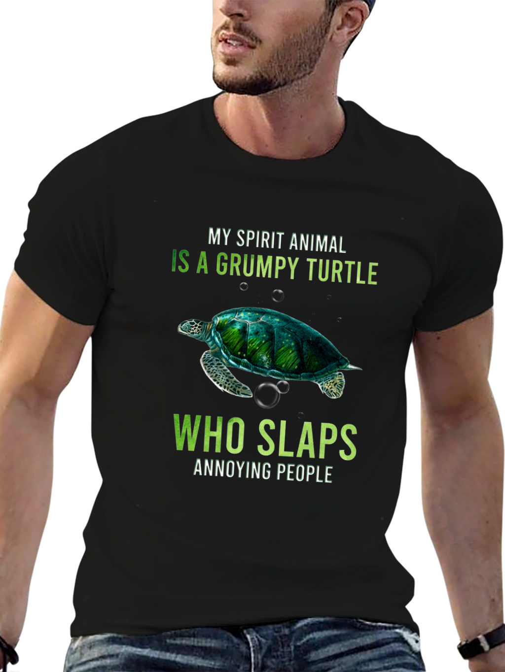 Grumpy Turtle Slaps Annoying People T-Shirt