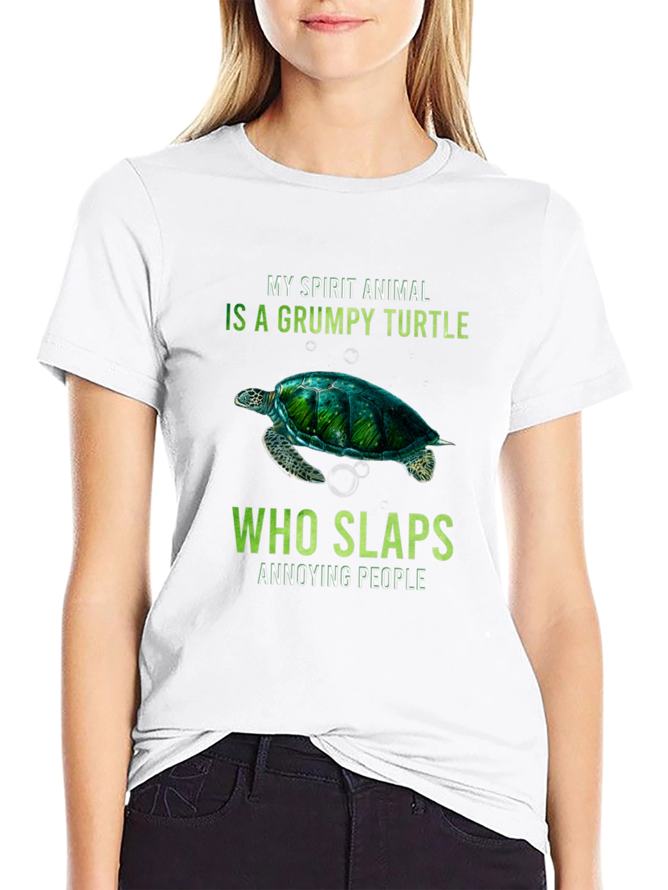 Grumpy Turtle Slaps Annoying People T-Shirt